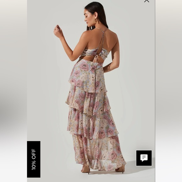 ROSANA FLORAL TIERED RUFFLE MAXI DRESS - Astr the label - Picture 4 of 5